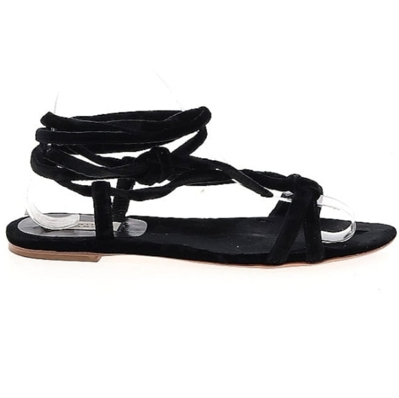 Gabriella Hearst Velvet Wrap Around Gladiator Sandals (38) - Picture 2 of 3